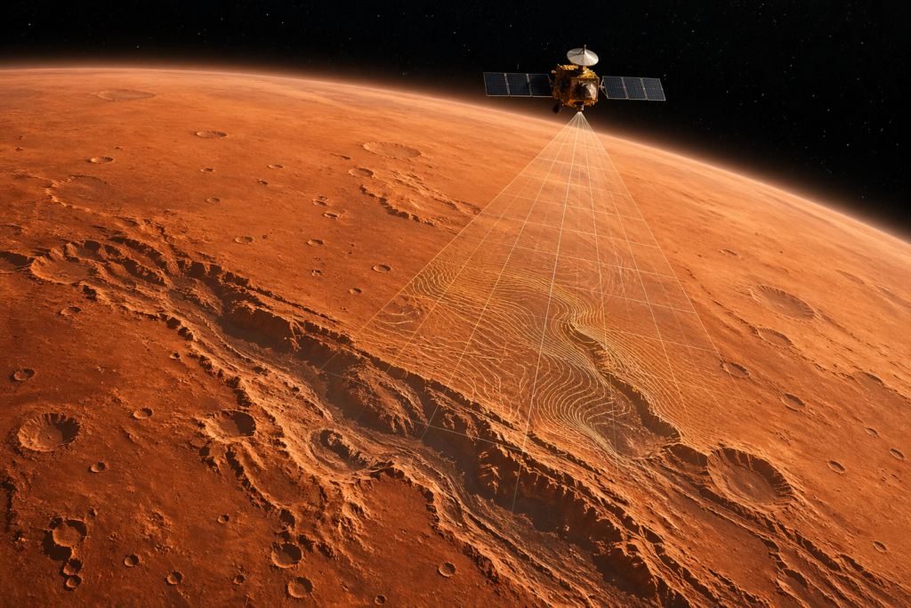 How NASA Maps the Surface of Mars using an orbiter and surface scan data