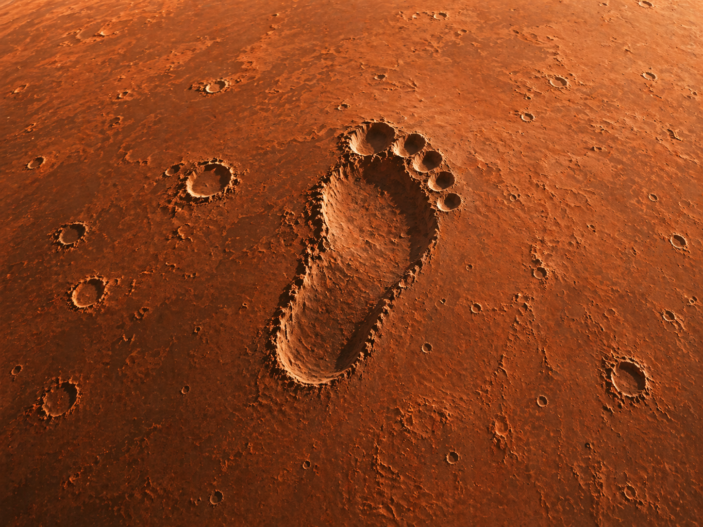 Martian footprint mystery crater on Mars