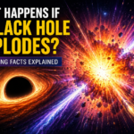 What happens if a black hole explodes in space