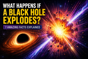 What happens if a black hole explodes in space